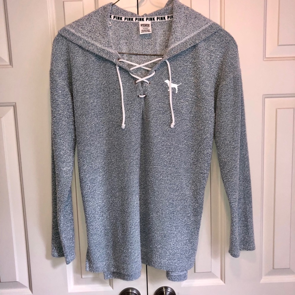 Light Blue PINK sweatshirt Size Med